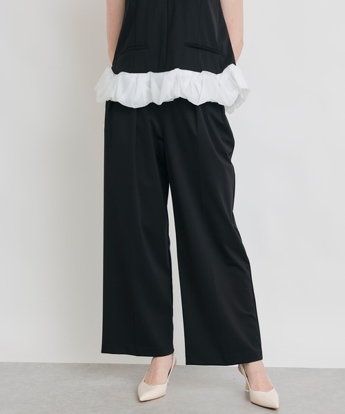 PICCIN PERLA（ピッチンペルラ）の「【セットアップ可能】ツータックワイドパンツ（その他パンツ・レディース・ブラック・M/S）」の10枚目の写真
