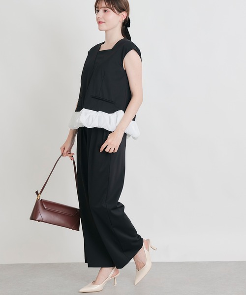 PICCIN PERLA（ピッチンペルラ）の「【セットアップ可能】ツータックワイドパンツ（その他パンツ・レディース・ブラック・M/S）」の16枚目の写真