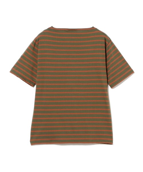 BEAMS F(ビームスエフ)の「SAINT JAMES / PIRIAC コットン ボートネック ボーダー Tシャツ(Tシャツ/カットソー・メンズ・オリーブ/ホワイト系その他3/チャコールグレー・5/6/4)」の7枚目の写真