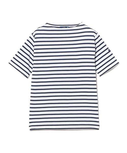 BEAMS F(ビームスエフ)の「SAINT JAMES / PIRIAC コットン ボートネック ボーダー Tシャツ(Tシャツ/カットソー・メンズ・オリーブ/ホワイト系その他3/チャコールグレー・5/6/4)」の10枚目の写真