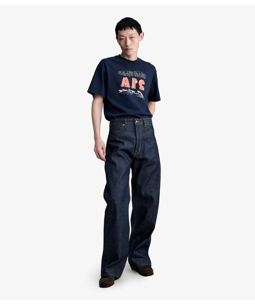 A.P.C.(アーペーセー)の「T-SHIRT A.P.C. X BRAINDEAD 3(Tシャツ/カットソー・メンズ・ネイビー・L/M/S)」の2枚目の写真