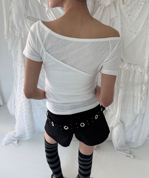 4INT.(フォイント)の「アイレット コットン ショート パンツ(その他パンツ・レディース・ホワイト/ブラック/ベージュ・M/S/L)」の10枚目の写真