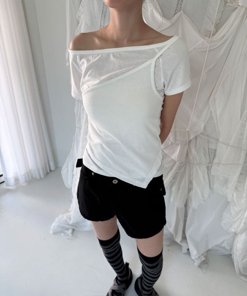 4INT.(フォイント)の「アイレット コットン ショート パンツ(その他パンツ・レディース・ホワイト/ブラック/ベージュ・M/S/L)」の11枚目の写真