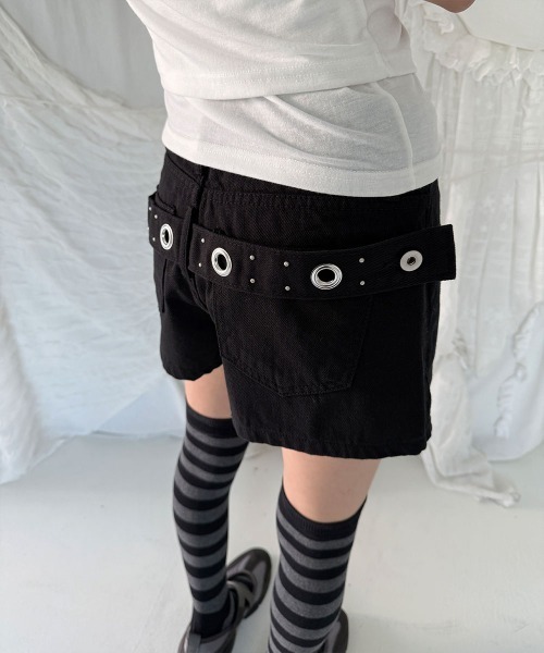 4INT.(フォイント)の「アイレット コットン ショート パンツ(その他パンツ・レディース・ホワイト/ブラック/ベージュ・M/S/L)」の16枚目の写真