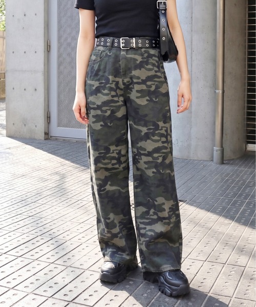 FUN(ファン)の「メイサイワイドパンツ(その他パンツ・レディース・カモフラージュ・L/M/S)」の1枚目の写真