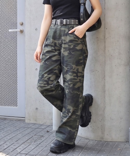 FUN(ファン)の「メイサイワイドパンツ(その他パンツ・レディース・カモフラージュ・L/M/S)」の2枚目の写真