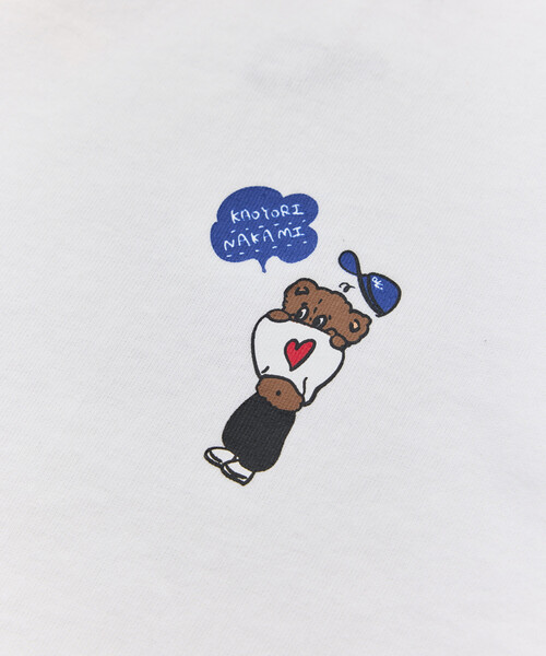 kaoyorinakami(カオヨリナカミ)の「kaoyorinakami × FREAK'S STORE/カオヨリナカミ 別注 ランダムベア Tee(Tシャツ/カットソー・メンズ・ネイビー/オフホワイト/チャコールグレー・SMALL/LARGE/MEDIUM)」の8枚目の写真