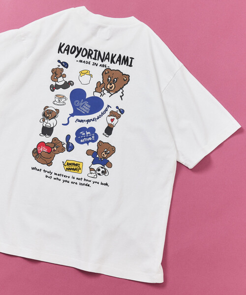kaoyorinakami(カオヨリナカミ)の「kaoyorinakami × FREAK'S STORE/カオヨリナカミ 別注 ランダムベア Tee(Tシャツ/カットソー・メンズ・ネイビー/オフホワイト/チャコールグレー・SMALL/LARGE/MEDIUM)」の12枚目の写真