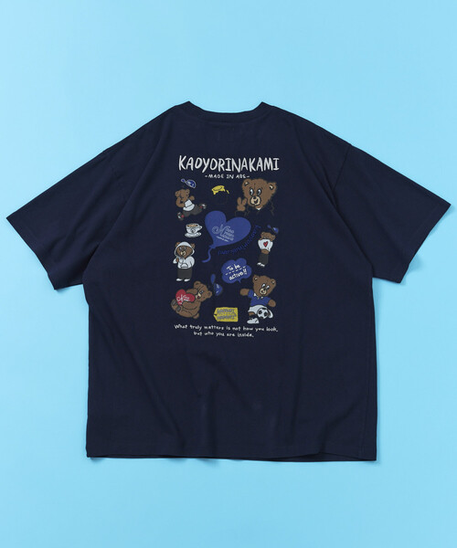 kaoyorinakami(カオヨリナカミ)の「kaoyorinakami × FREAK'S STORE/カオヨリナカミ 別注 ランダムベア Tee(Tシャツ/カットソー・メンズ・ネイビー/オフホワイト/チャコールグレー・SMALL/LARGE/MEDIUM)」の17枚目の写真