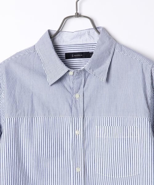 RAGEBLUE（レイジブルー）の「パネル切り替えシャツ長袖/712806（シャツ/ブラウス・メンズ・ネイビー/ライトブルー/グレー/ブルー・MEDIUM/LARGE）」の6枚目の写真