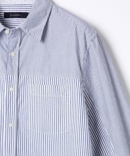 RAGEBLUE（レイジブルー）の「パネル切り替えシャツ長袖/712806（シャツ/ブラウス・メンズ・ネイビー/ライトブルー/グレー/ブルー・MEDIUM/LARGE）」の7枚目の写真