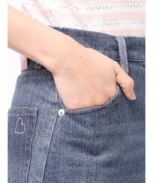 CALNAMUR（カルナムール）の「デニムショートパンツ（デニムパンツ・レディース・ブルー/ホワイト・SMALL/MEDIUM）」の19枚目の写真