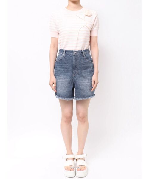 CALNAMUR（カルナムール）の「デニムショートパンツ（デニムパンツ・レディース・ブルー/ホワイト・SMALL/MEDIUM）」の22枚目の写真