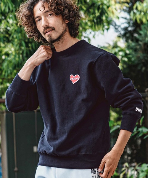 felkod(フィルコッド)の「msw1896- Heart Puff-Print 12oz Fleece Sweatshirt スウェットトレーナー(F26A210)(スウェット・メンズ・ネイビー/ホワイト/ブラック・S/M/L/XL)」の3枚目の写真