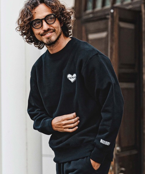 felkod(フィルコッド)の「msw1896- Heart Puff-Print 12oz Fleece Sweatshirt スウェットトレーナー(F26A210)(スウェット・メンズ・ネイビー/ホワイト/ブラック・S/M/L/XL)」の2枚目の写真