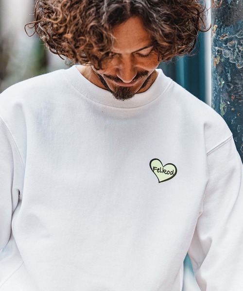 felkod(フィルコッド)の「msw1896- Heart Puff-Print 12oz Fleece Sweatshirt スウェットトレーナー(F26A210)(スウェット・メンズ・ネイビー/ホワイト/ブラック・S/M/L/XL)」の10枚目の写真
