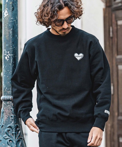 felkod(フィルコッド)の「msw1896- Heart Puff-Print 12oz Fleece Sweatshirt スウェットトレーナー(F26A210)(スウェット・メンズ・ネイビー/ホワイト/ブラック・S/M/L/XL)」の14枚目の写真