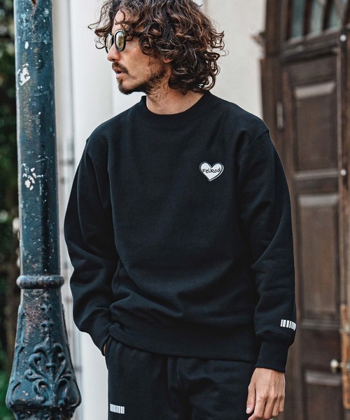 felkod(フィルコッド)の「msw1896- Heart Puff-Print 12oz Fleece Sweatshirt スウェットトレーナー(F26A210)(スウェット・メンズ・ネイビー/ホワイト/ブラック・S/M/L/XL)」の15枚目の写真