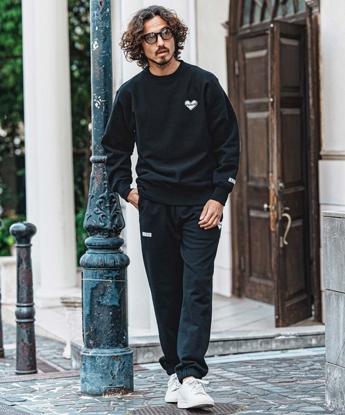 felkod(フィルコッド)の「msw1896- Heart Puff-Print 12oz Fleece Sweatshirt スウェットトレーナー(F26A210)(スウェット・メンズ・ネイビー/ホワイト/ブラック・S/M/L/XL)」の16枚目の写真