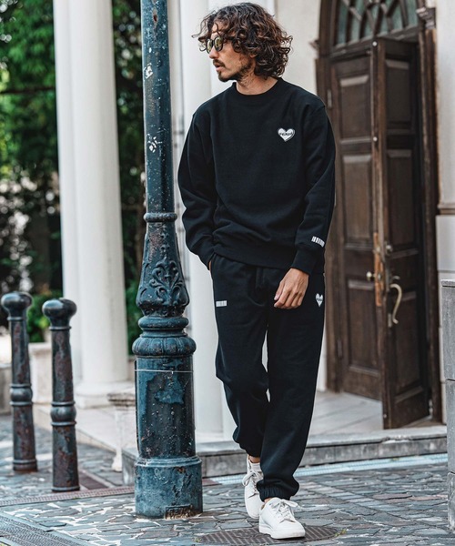 felkod(フィルコッド)の「msw1896- Heart Puff-Print 12oz Fleece Sweatshirt スウェットトレーナー(F26A210)(スウェット・メンズ・ネイビー/ホワイト/ブラック・S/M/L/XL)」の18枚目の写真