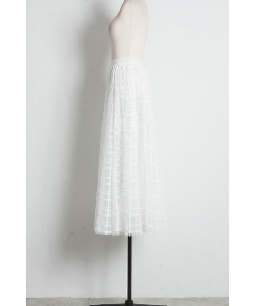 tocco closet（トッコ　クローゼット）の「【ZOZO限定】シアーチェックフレアスカート（スカート・レディース・ブラック/ホワイト・M）」の17枚目の写真
