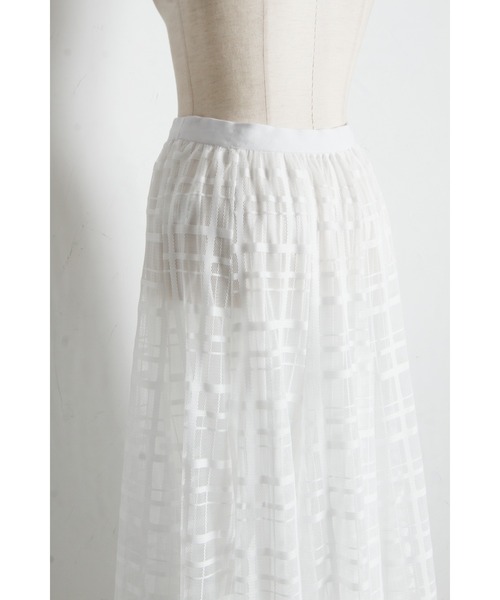 tocco closet（トッコ　クローゼット）の「【ZOZO限定】シアーチェックフレアスカート（スカート・レディース・ブラック/ホワイト・M）」の19枚目の写真