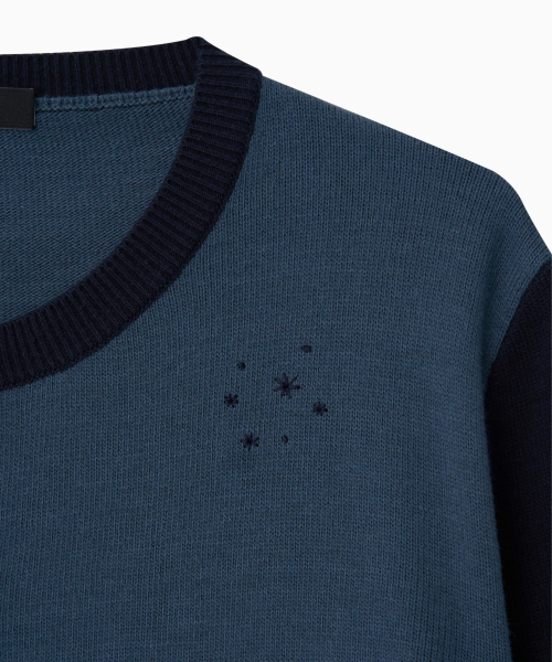 OHESHIO(オヘシオ)の「STAR TWO TONE BUTTON CARDIGAN, BLUE(カーディガン/ボレロ・レディース・その他・FREE)」の9枚目の写真