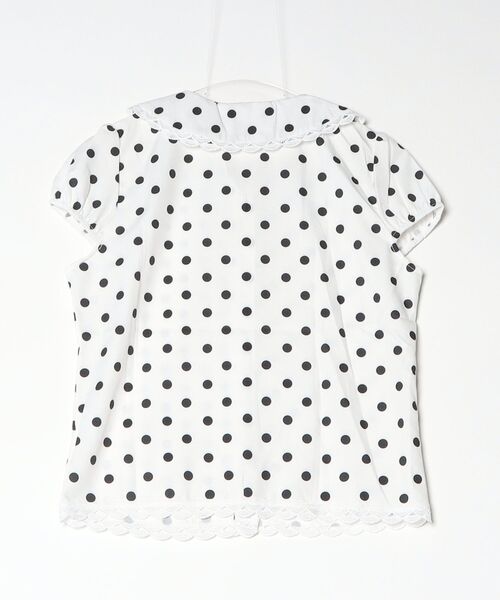 gossip!ロサンゼルス(ゴシップロサンゼルス)の「【Y2Kガーリー】 ドット柄レース襟パフスリーブブラウス(Tシャツ/カットソー・レディース・ドット・M)」の2枚目の写真