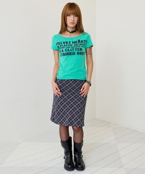 runningHIGH(ランニングハイ)の「A'GEM/9 × .kom 『runningHIGH/ランニングハイ』 LETTERING SLIM H/S TEE/ レタリングスリムTシャツ(Tシャツ/カットソー・レディース・ネイビー/グリーン/ライトグリーン・FREE)」の19枚目の写真