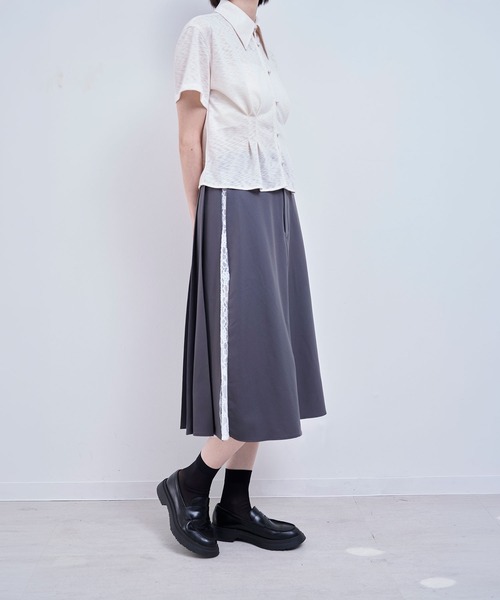 Nora Lily elle(ノラリリーエル)の「quiet skirt(スカート・レディース・ネイビー/グレー・FREE)」の9枚目の写真