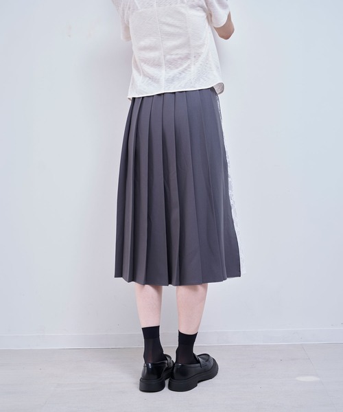 Nora Lily elle(ノラリリーエル)の「quiet skirt(スカート・レディース・ネイビー/グレー・FREE)」の12枚目の写真