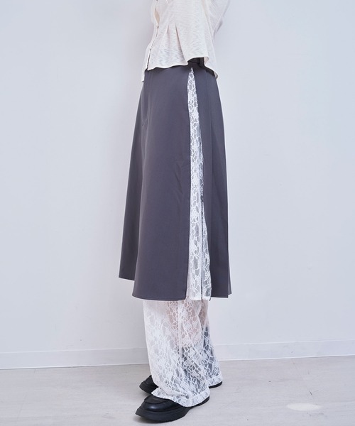 Nora Lily elle(ノラリリーエル)の「quiet skirt(スカート・レディース・ネイビー/グレー・FREE)」の14枚目の写真