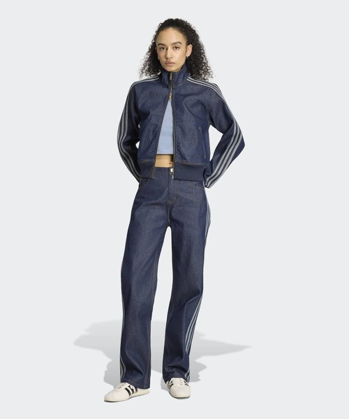 adidas(アディダス)の「FIREBIRD MID RISE STRAIGHT DENIM PANT / アディダスオリジナルス adidas Originals(デニムパンツ・レディース・ブルー・25/30/24/30/31W 30L/30W 30L/29/30/28/30/27/30/26/30/32W 30L/33W 30L)」の3枚目の写真