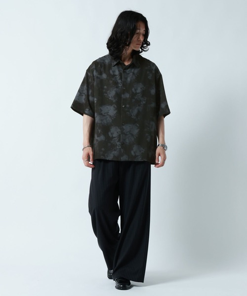 RAGEBLUE(レイジブルー)の「<接触冷感>COOL FEELING LOOSE SILHOUETTE/ラグイージルーズシルエット総柄シャツ(シャツ/ブラウス・メンズ・ライトグレー/ブラック/ネイビー・MEDIUM/LARGE)」の8枚目の写真