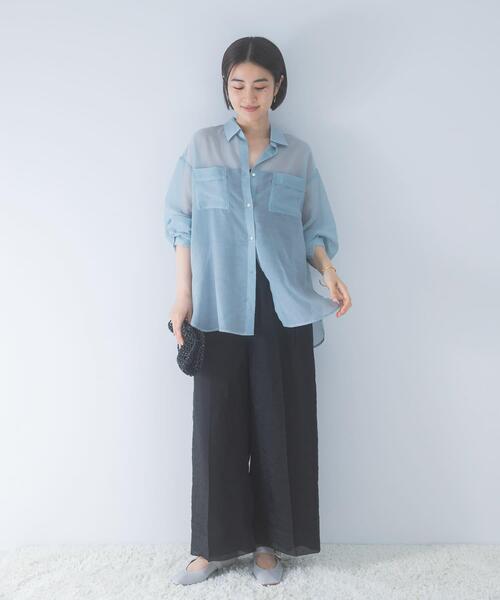 URBAN RESEARCH ROSSO WOMEN(アーバンリサーチ ロッソ)の「ベルテッドシアーパンツ(その他パンツ・レディース・オフホワイト/ブラック・36/38)」の17枚目の写真