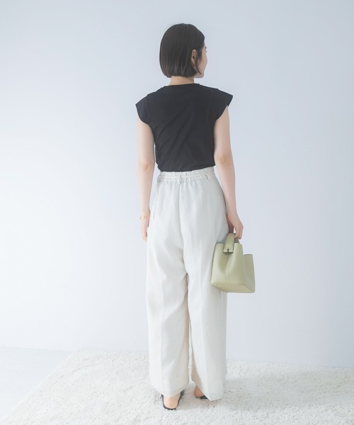 URBAN RESEARCH ROSSO WOMEN(アーバンリサーチ ロッソ)の「ベルテッドシアーパンツ(その他パンツ・レディース・オフホワイト/ブラック・36/38)」の21枚目の写真