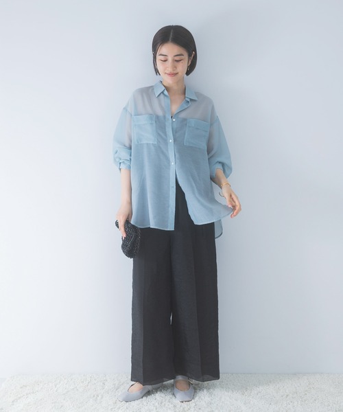 URBAN RESEARCH ROSSO WOMEN(アーバンリサーチ ロッソ)の「ベルテッドシアーパンツ(その他パンツ・レディース・オフホワイト/ブラック・36/38)」の13枚目の写真
