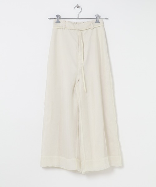 URBAN RESEARCH ROSSO WOMEN(アーバンリサーチ ロッソ)の「ベルテッドシアーパンツ(その他パンツ・レディース・オフホワイト/ブラック・36/38)」の6枚目の写真