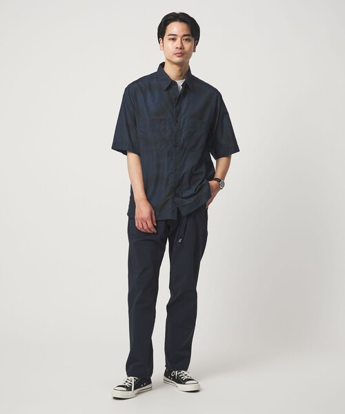 green label relaxing(グリーンレーベルリラクシング)の「<Phospho Graphica>スプラッシュ パターン レギュラーカラー 半袖シャツ(シャツ/ブラウス・メンズ・ライトグレー/ネイビー/ダークグレー・L/S/M)」の8枚目の写真