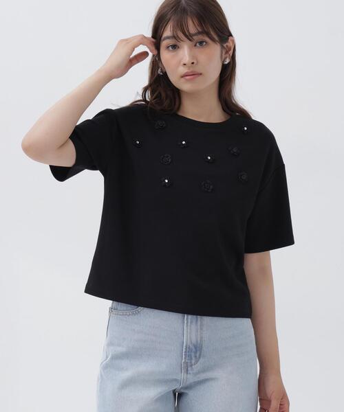 セール】フラワーモチーフカットソー（Tシャツ/カットソー）｜NATURAL