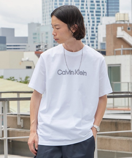 Calvin Klein（カルバン・クライン）の「Calvin Klein/カルバンクライン SS 20S EU SPW HD SHIN STNDRD GRAPHIC TEE フロント ブランドロゴ 半袖 クルーネック Tシャツ メンズ レディース ユニセックス 2026年 夏 夏服（Tシャツ/カットソー・メンズ・ホワイト/ブラック/オリーブ・S/M/L/XL）」の7枚目の写真