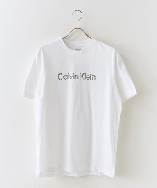 Calvin Klein（カルバン・クライン）の「Calvin Klein/カルバンクライン SS 20S EU SPW HD SHIN STNDRD GRAPHIC TEE フロント ブランドロゴ 半袖 クルーネック Tシャツ メンズ レディース ユニセックス 2026年 夏 夏服（Tシャツ/カットソー・メンズ・ホワイト/ブラック/オリーブ・S/M/L/XL）」の4枚目の写真