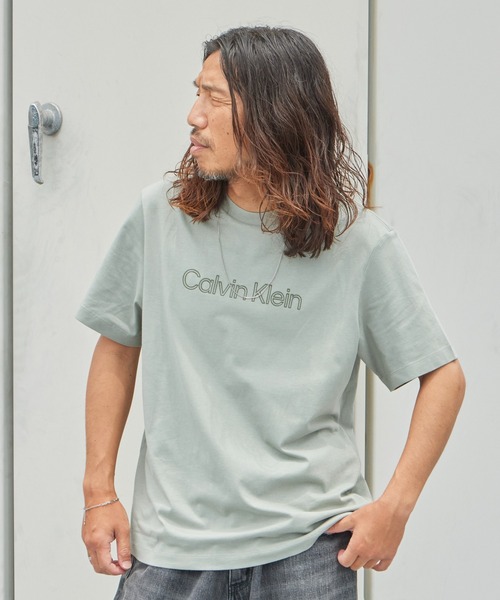 Calvin Klein（カルバン・クライン）の「Calvin Klein/カルバンクライン SS 20S EU SPW HD SHIN STNDRD GRAPHIC TEE フロント ブランドロゴ 半袖 クルーネック Tシャツ メンズ レディース ユニセックス 2026年 夏 夏服（Tシャツ/カットソー・メンズ・ホワイト/ブラック/オリーブ・S/M/L/XL）」の17枚目の写真