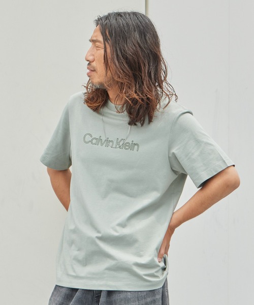 Calvin Klein（カルバン・クライン）の「Calvin Klein/カルバンクライン SS 20S EU SPW HD SHIN STNDRD GRAPHIC TEE フロント ブランドロゴ 半袖 クルーネック Tシャツ メンズ レディース ユニセックス 2026年 夏 夏服（Tシャツ/カットソー・メンズ・ホワイト/ブラック/オリーブ・S/M/L/XL）」の18枚目の写真