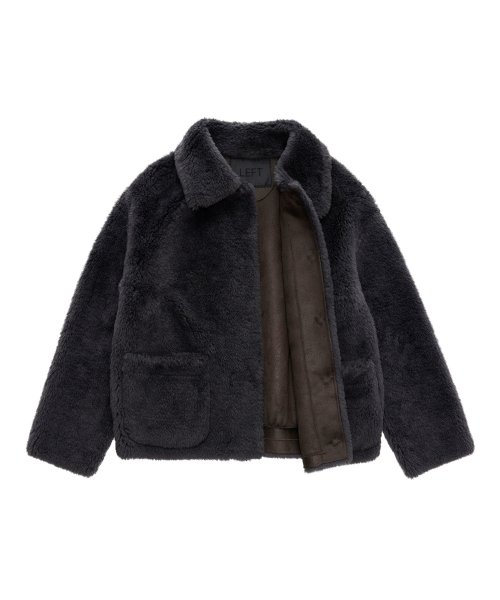 LEFTSEOUL（レフトソウル）の「リアルウールデイリージャケット [グレー]（ムートンコート・レディース・その他・MEDIUM/SMALL）」の4枚目の写真
