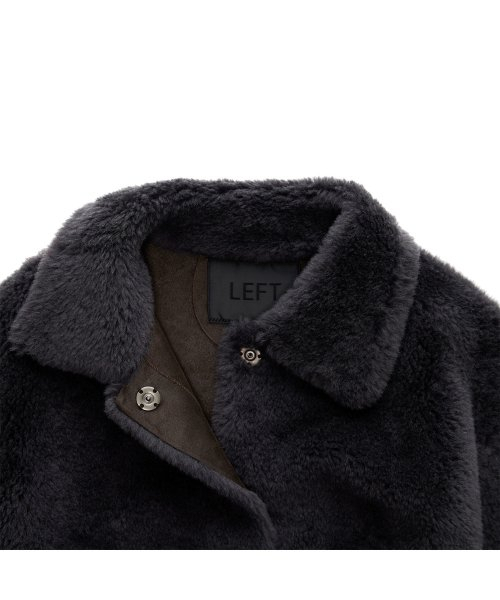LEFTSEOUL（レフトソウル）の「リアルウールデイリージャケット [グレー]（ムートンコート・レディース・その他・MEDIUM/SMALL）」の5枚目の写真