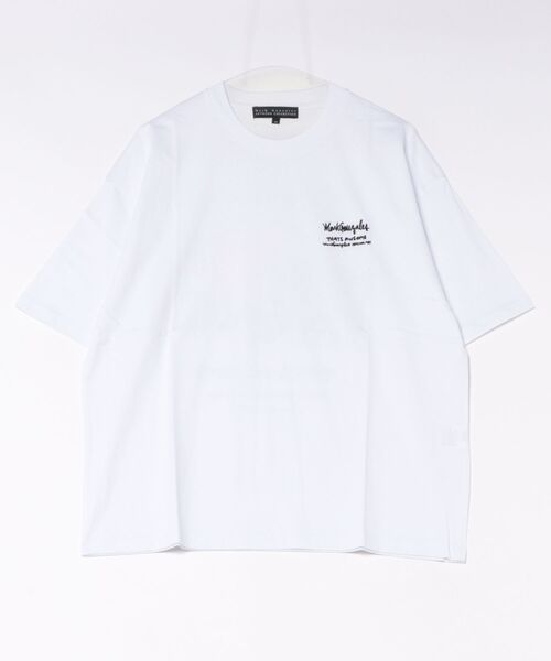 RiNc (リンク)の「【 MARK GONZALES 】 エンジェルロゴ バックプリント Tシャツ(Tシャツ/カットソー・メンズ・ホワイト/ブラック・XL/M/L)」の1枚目の写真