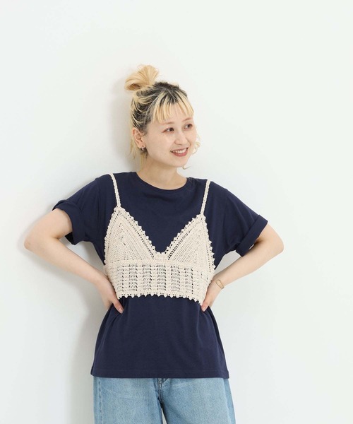HEART MARKET（ハートマーケット）の「さらっとやわらかT（Tシャツ/カットソー・レディース・ナチュラル/グレイッシュベージュ/ブラック系/ホワイト/ブラック/カーキ/ネイビー/チャコール/イエロー・MEDIUM/LARGE/LL）」の8枚目の写真