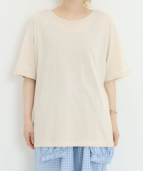 HEART MARKET（ハートマーケット）の「さらっとやわらかT（Tシャツ/カットソー・レディース・ナチュラル/グレイッシュベージュ/ブラック系/ホワイト/ブラック/カーキ/ネイビー/チャコール/イエロー・MEDIUM/LARGE/LL）」の21枚目の写真