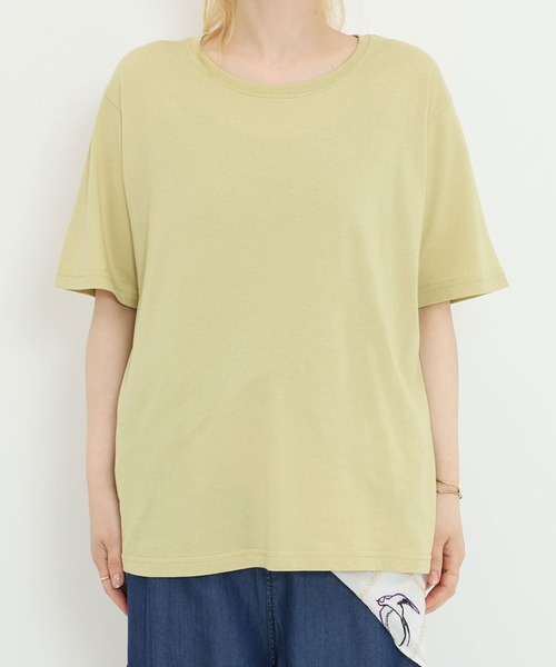 HEART MARKET（ハートマーケット）の「さらっとやわらかT（Tシャツ/カットソー・レディース・ナチュラル/グレイッシュベージュ/ブラック系/ホワイト/ブラック/カーキ/ネイビー/チャコール/イエロー・MEDIUM/LARGE/LL）」の22枚目の写真